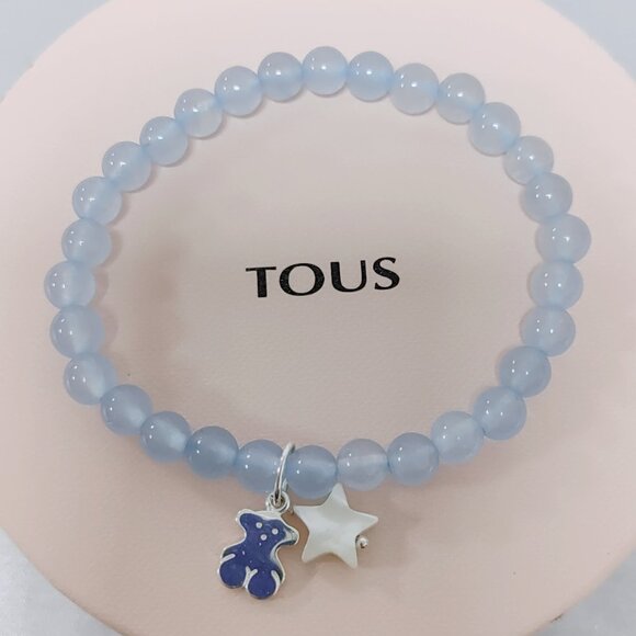 TOUS Bracelet Quartzite TOUS Color Bracelet with Bear & Star Pendant Women Jewel - Picture 3 of 5